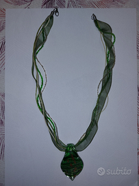 Collana con pendente in vetro di Murano