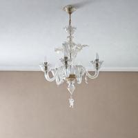 Lampadario in vetro di Murano a 5 luci