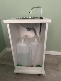 Mobile lavamani autonomo con taniche lavandino