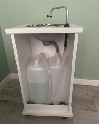 Mobile lavamani autonomo con taniche lavandino