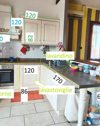 Cucina Artigianale COMPLETA di elettrodomestici