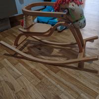 cavallo a dondolo in legno 