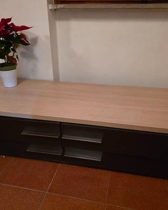 Mobile basso porta TV con 4 cassetti - 180x60x40