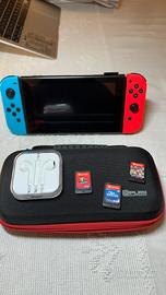 Nintendo Switch + 3 giochi + custodia – gioca ora
