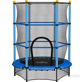 Tappeto Elastico Klarfit Blu diametro 140cm