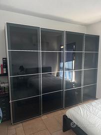 Armadio IKEA PAX UGGDAL 4 ante scorrevoli vetro sc