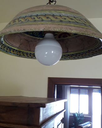 Coppia lampadari in ceramica di Santo Stefano di C