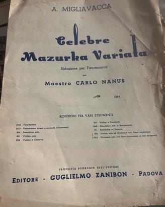 Spartito d’epoca