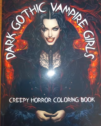Libro da colorare horror - Ragazze vampiro gotiche