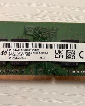 RAM Micron 8GB DDR4 3200 SODIMM