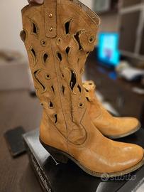 Stivali estivi beige oro