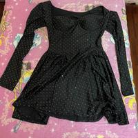 vestito nero brillantinato