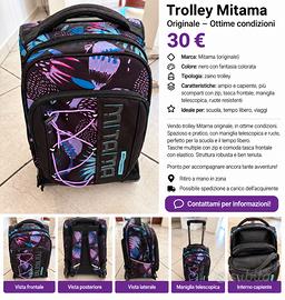 Zaino Trolley Scuola MITAMA + astuccio