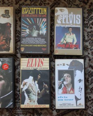 Vhs cassette film musicali elvis led zeppelin rock
