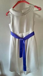 Vestito Comunione bambina 10 anni Bianco Lilla