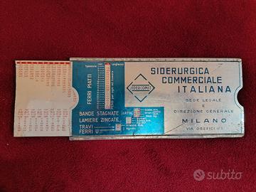 righello di calcolo siderurgico sidercomit