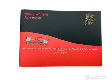 MANUALE UTENTE MV AGUSTA F3 SERIE ORO 8000B6727