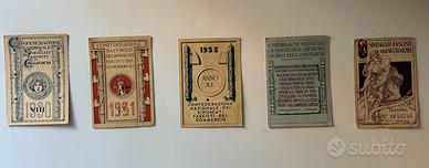 Tessere Confederazione Sindacati Fascisti