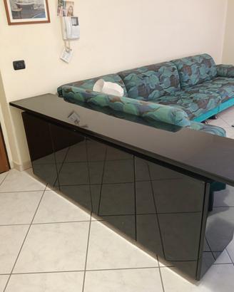 Madia credenza moderna 3 ante laccata nera