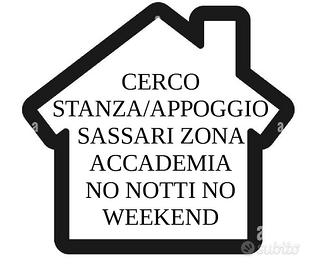 Stanza/appoggio Sassari. no notti no weekend