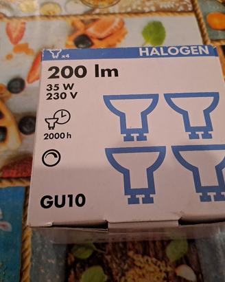 n°4 Faretti alogeni 35W 200 lumen attacco GU10