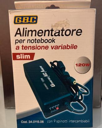 alimentatore per noebook a tensione variabile