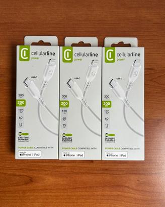 Cavi cellularline usb-c lightning nuovi