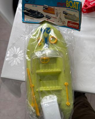 Miniboat eurostil giocattolo vintage gommone motor