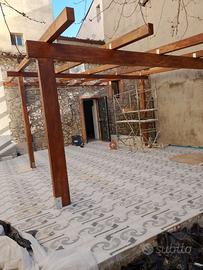 Pergolato tettoia in legno