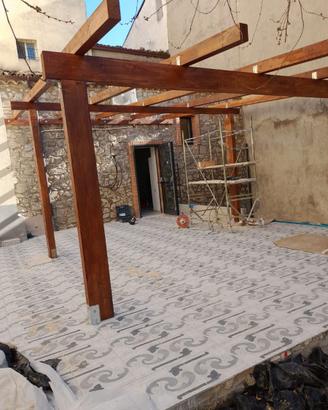 Pergolato tettoia in legno