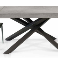 Tavolo Nobilitato Finitura Beton  2 All. da  50cm