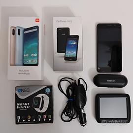 Lotto telefonia, navigatore e smart watch