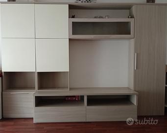 soggiorno bianco lucido e. beige 