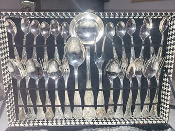 Set posate argento placcato 800