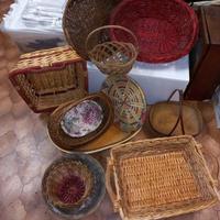 Cesti Vimini Vintage - 12 Pezzi -