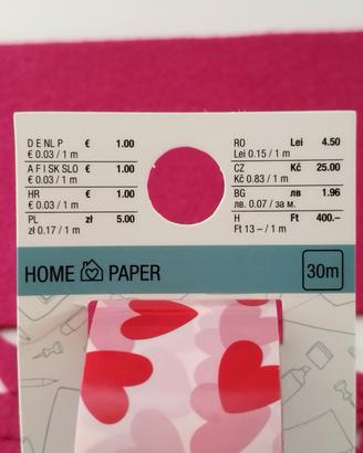 Nastro Adesivo Decorativo a Cuori - Home Paper  