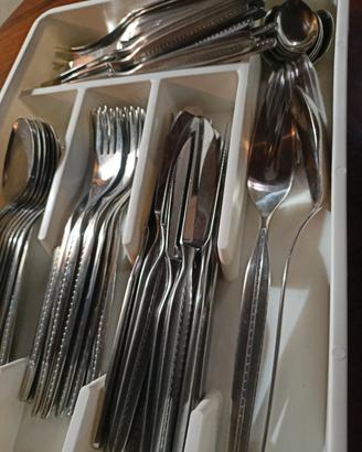 74 posate inoxpran anni 60 vintage 