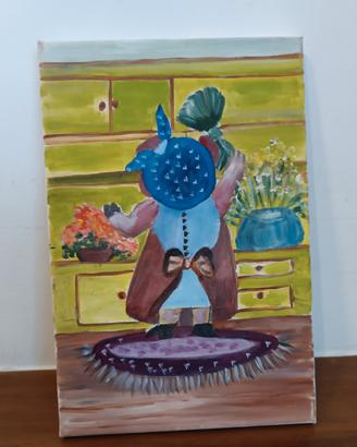 quadro quadretto dipinto su tela