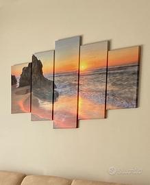 Quadro tramonto al mare