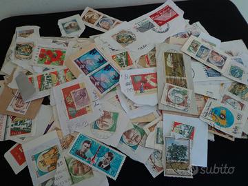 Francobolli su frammento di lettere