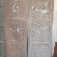 porte 2 anti in legno massello antichi