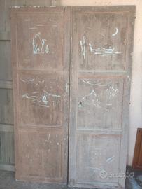 porte 2 anti in legno massello antichi