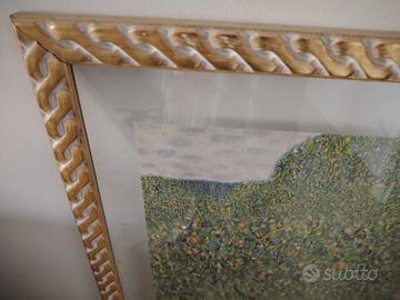 Quadro parete, riproduzione Klimt, cornice oro 