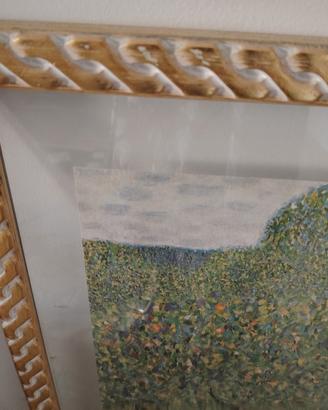 Quadro parete, riproduzione Klimt, cornice oro 