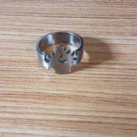 Anello da uomo con fiamma in acciaio inox