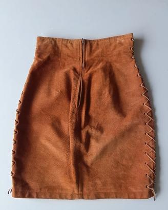 gonna vintage in camoscio