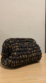 clutch bag nera e oro