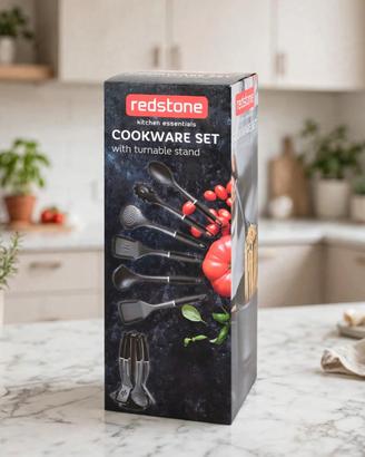 Set utensili da cucina con supporto girevole