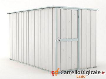 deposito attrezzi giardino 175x307cm 5,4mq bianco