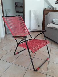 vintage anni '50 sdraio sedia 